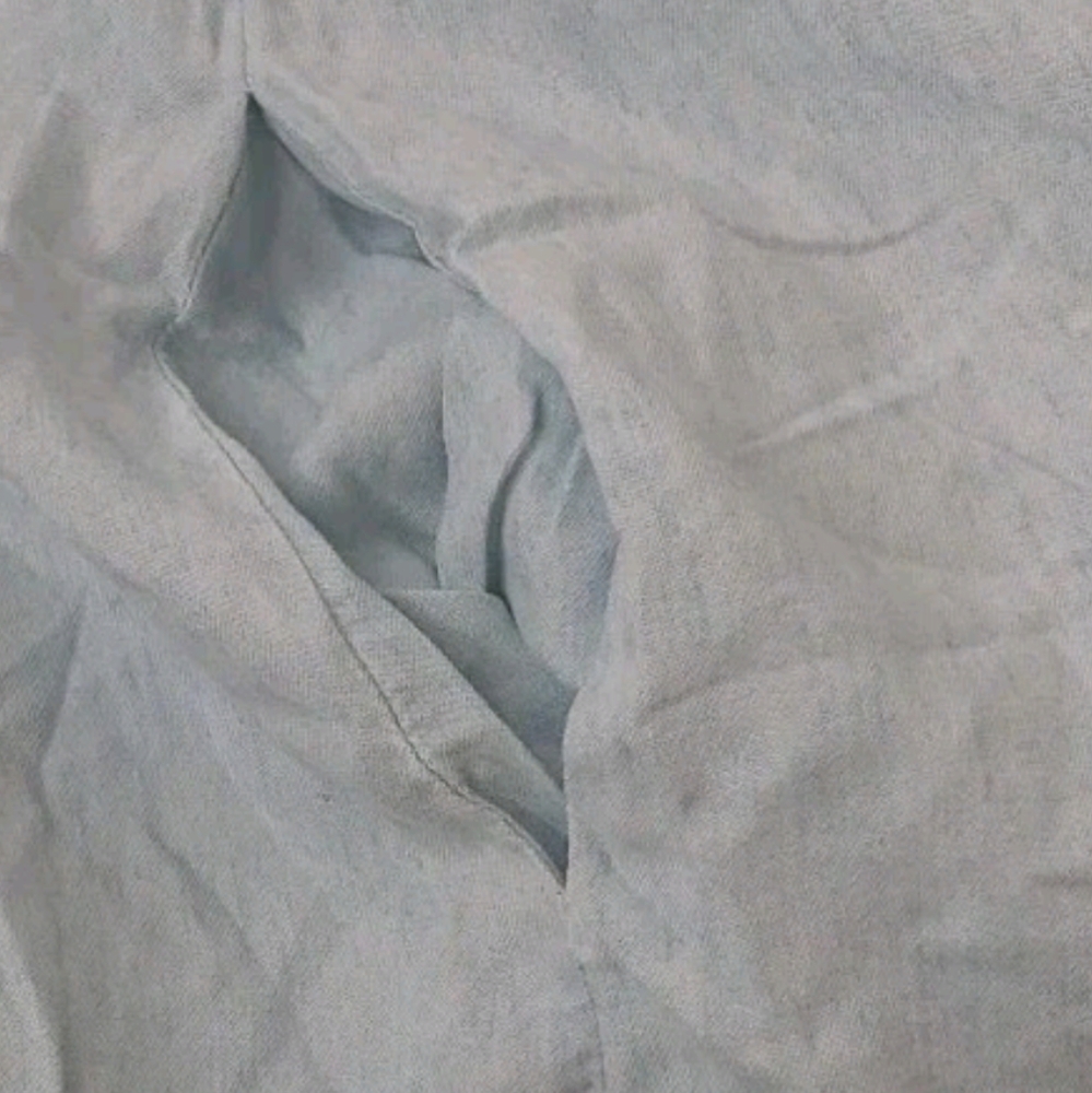 Show Me Your MuMu Angel Mini Tunic Dress Sz Med Blue Linen Chambray Coastal Nwt - Picture 8 of 14